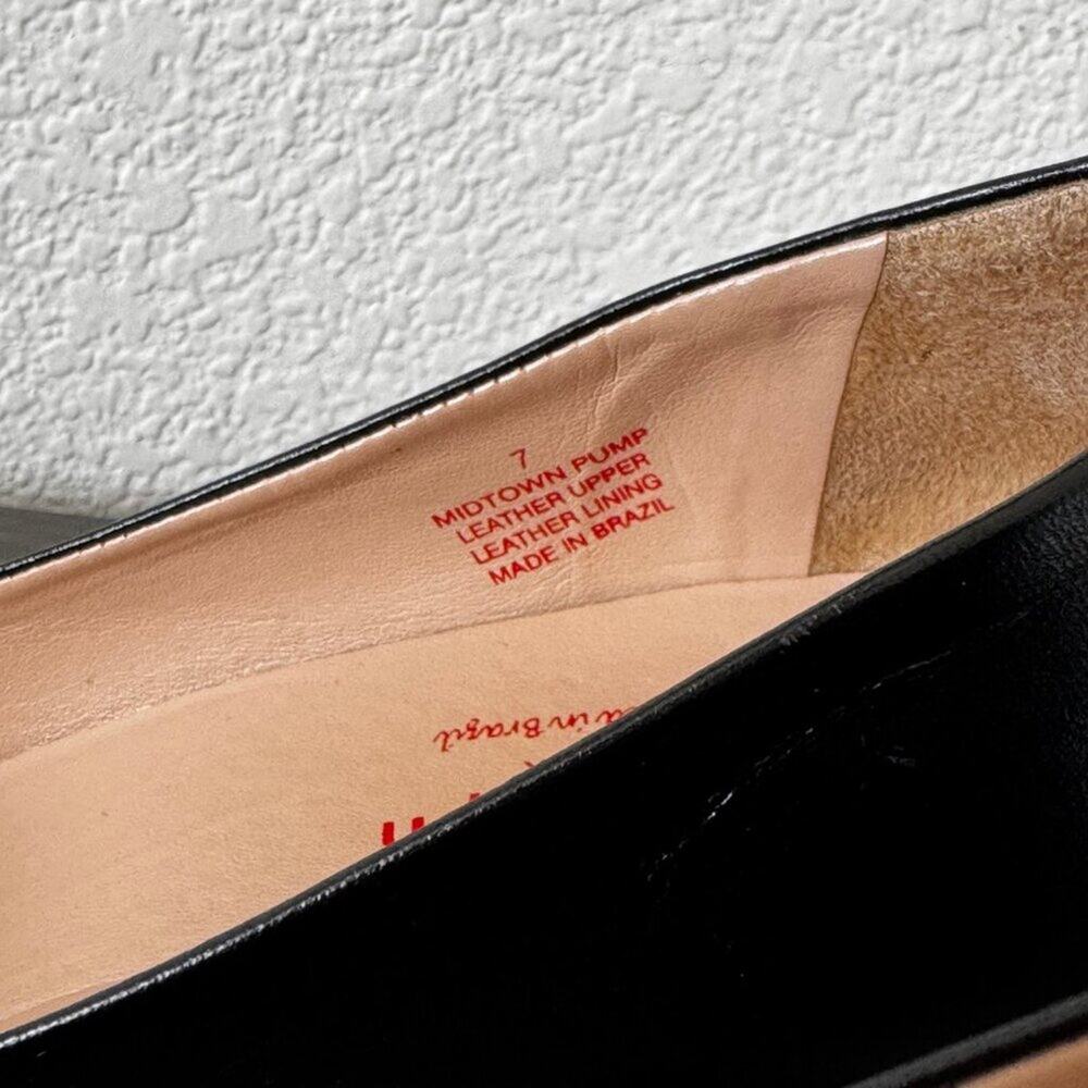 Marc Joseph | Black Leather Round Toe Pumps - Picture 5 of 9